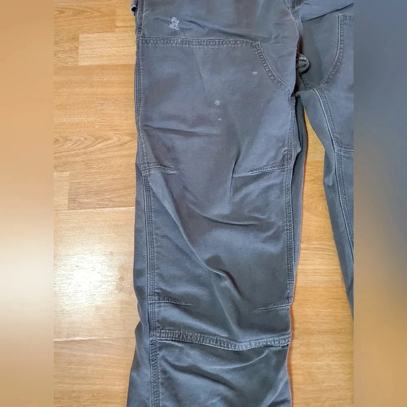 Carhartt RUGGED FLEX® RELAXED FIT‎ CANVAS BIB OVERALL 40x30 Gravel - Picture 2 of 13